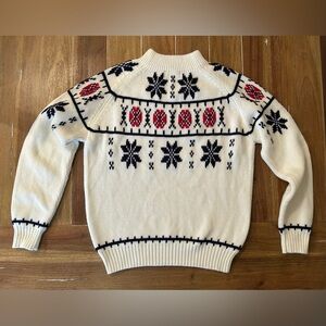 Vintage JCPENNEY Mockneck Acrylic‎ Unisex Fairisle Sweater. Medium.
